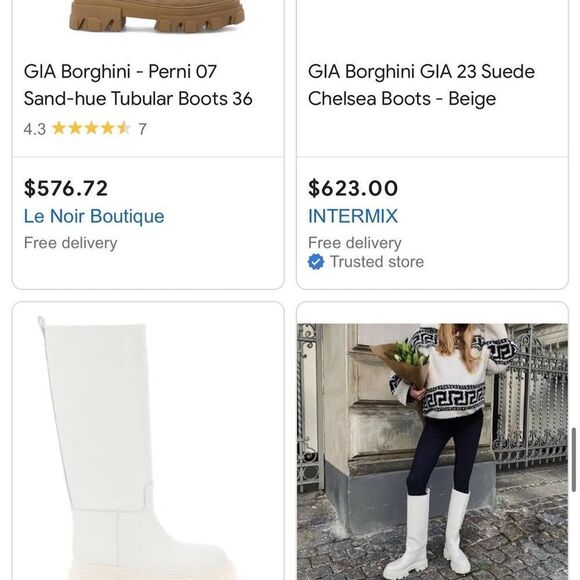 Gia Borghini White Tubular Moon Boots - Picture 8 of 10